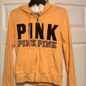 Pink zip up hoodie